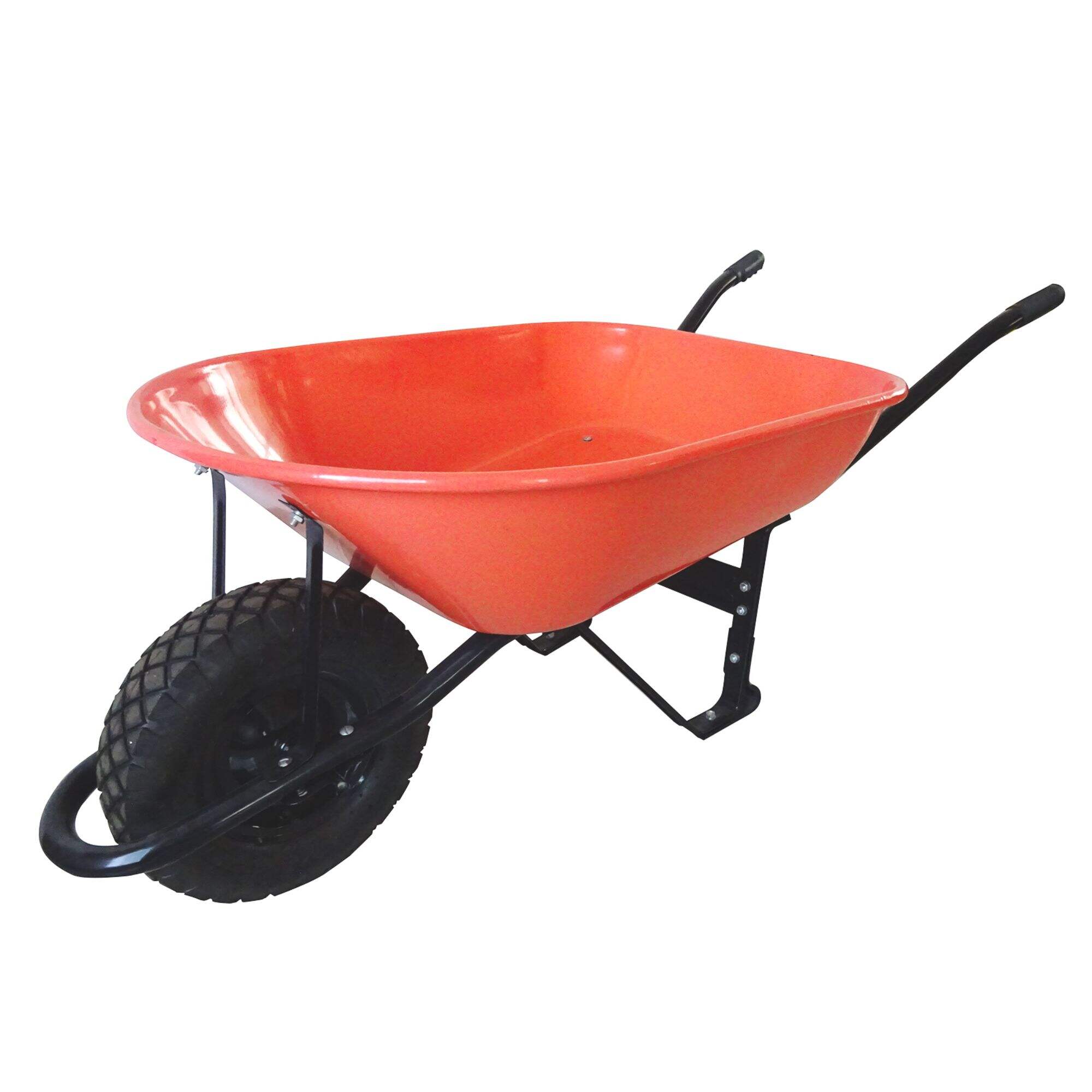 WB6505 Wheelbarrow, Wheel Barrow for Garden Construction Building, with 4.00-8 Pneumatic Wheel