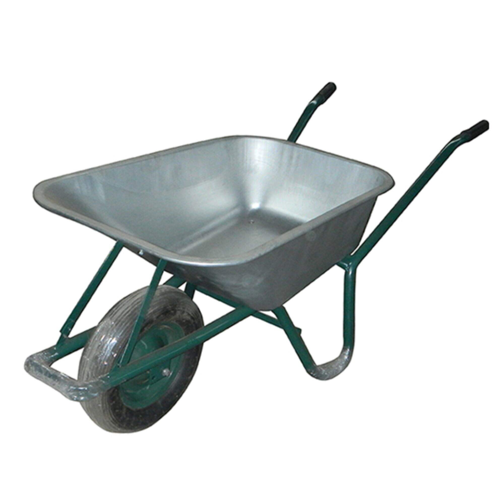 WB6414T Wheelbarrow, Wheel Barrow, for Garden Construction Building, with Steel Framed, 4.00-8 Pneumatic Wheel