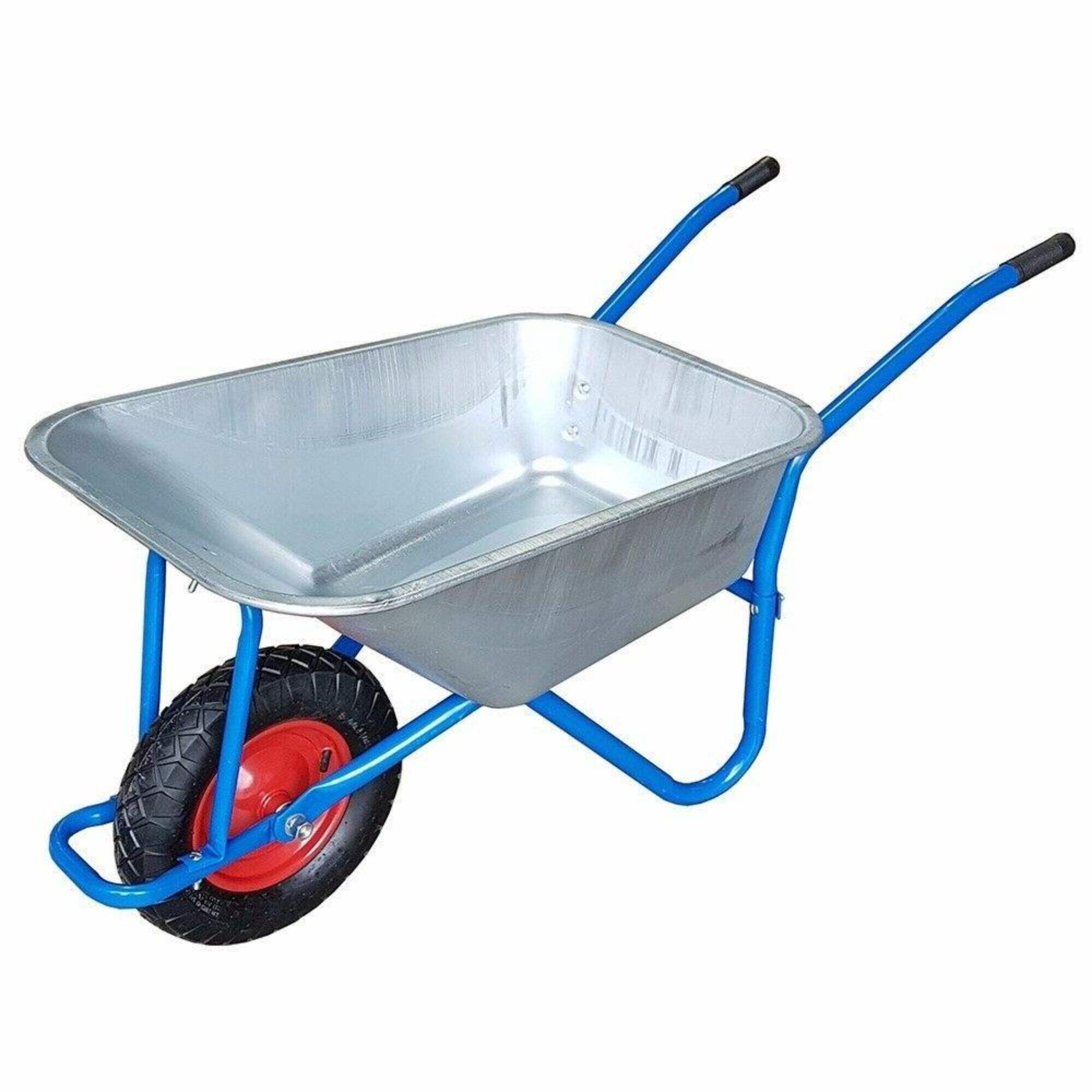 WB5009G Construction Wheelbarrow, Wheel Barrow, for Garden Building, with Steel Framed, 4.00-8 Pneumatic Wheel