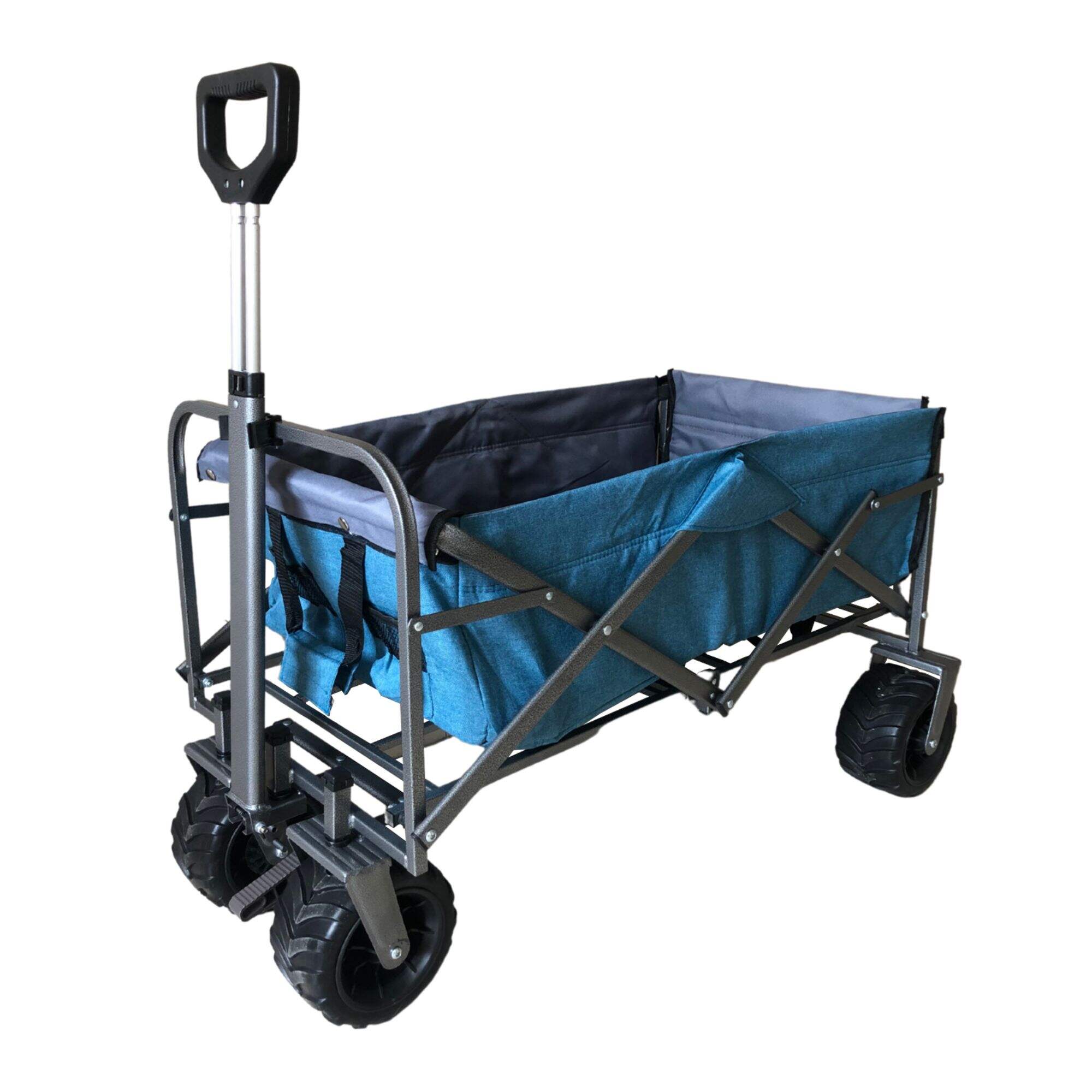 GT1814 Folding Utility Wagon, Collapsible Camping Wagon Cart, for Outdoor Beach