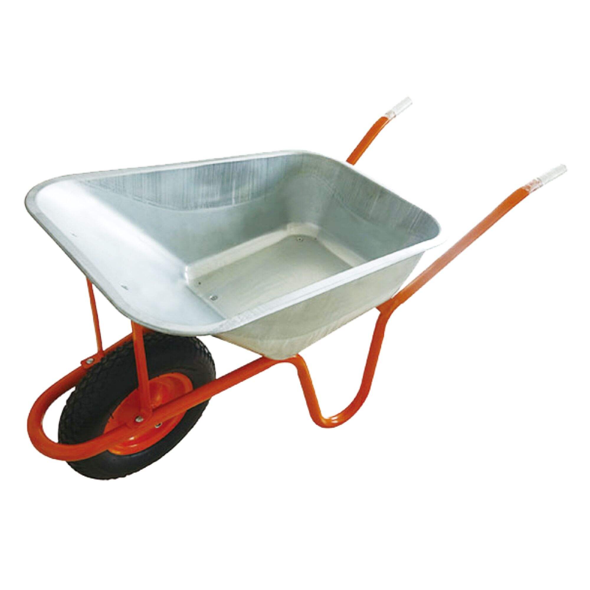 Brouette WB6414E, brouette, pour bâtiment de construction de jardin, avec cadre en acier, roue pneumatique 4.00-8