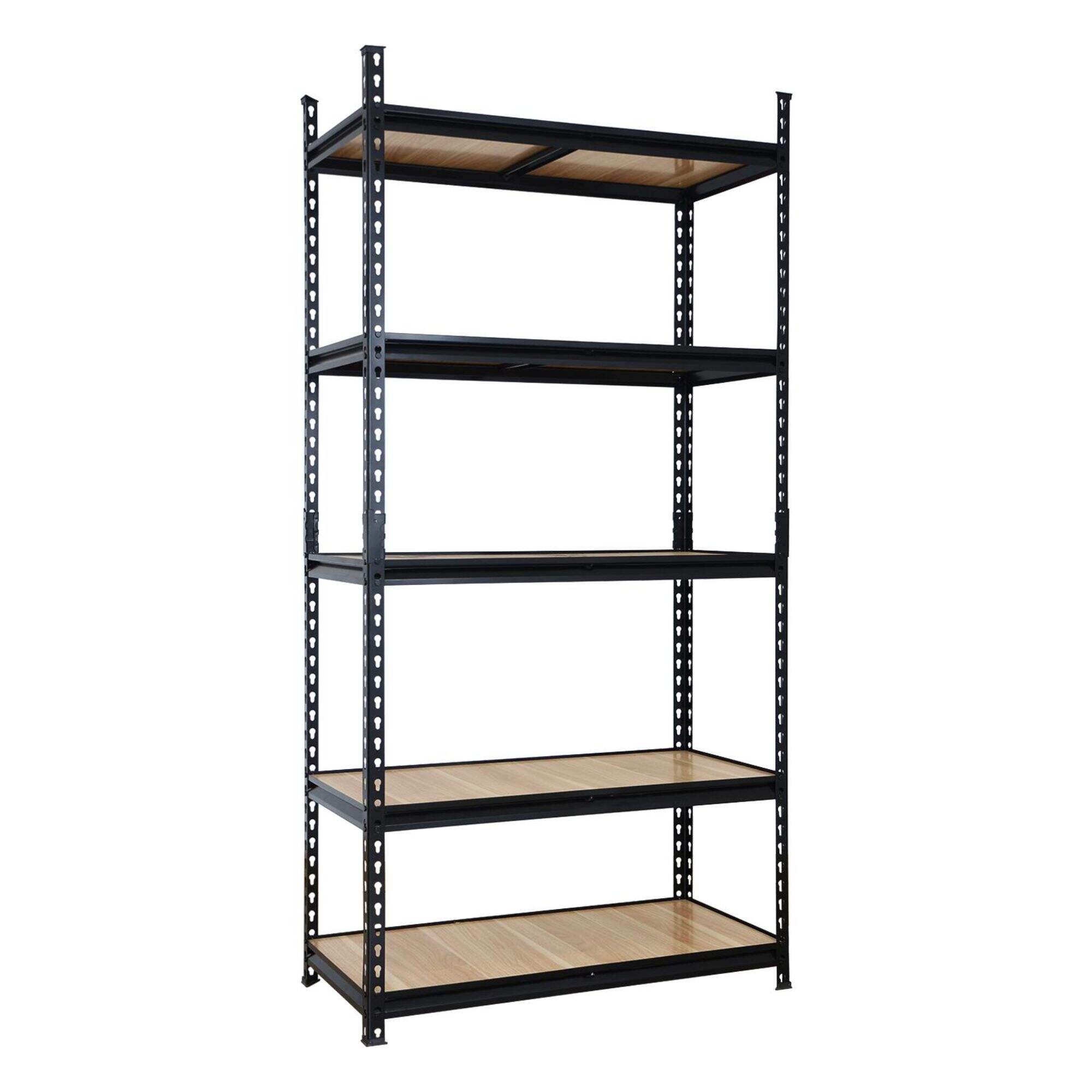 5-tier Boltless Utility Metal Rack, Adjustable Steel Shelves, Garage Storage Shelving, for Warehouse Pantry Closet Kitchen
