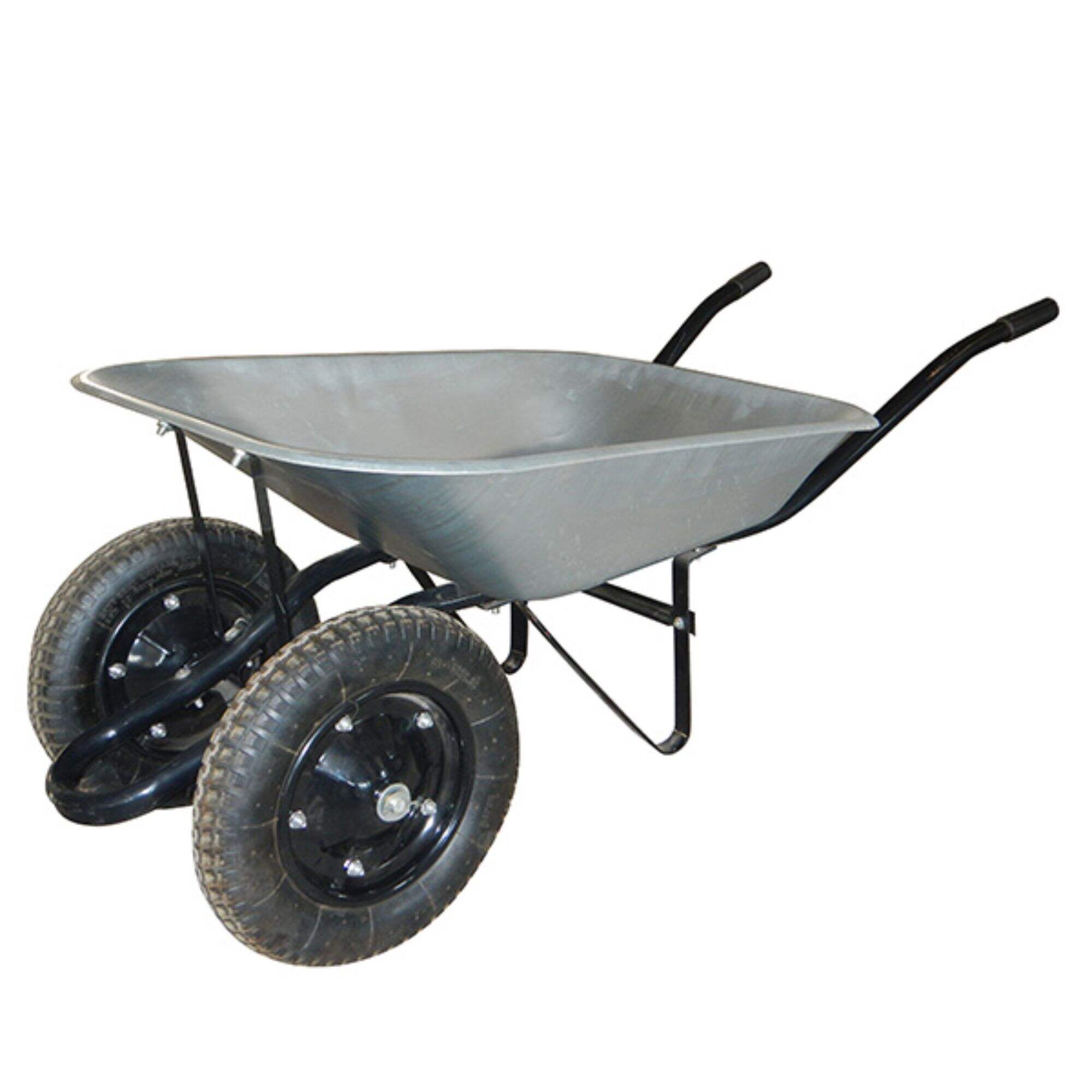 WB6203S 2 Wheel Wheelbarrow, Wheel Barrow, for Garden Construction Building, with Steel Framed, 3.25-8 Pneumatic Wheel