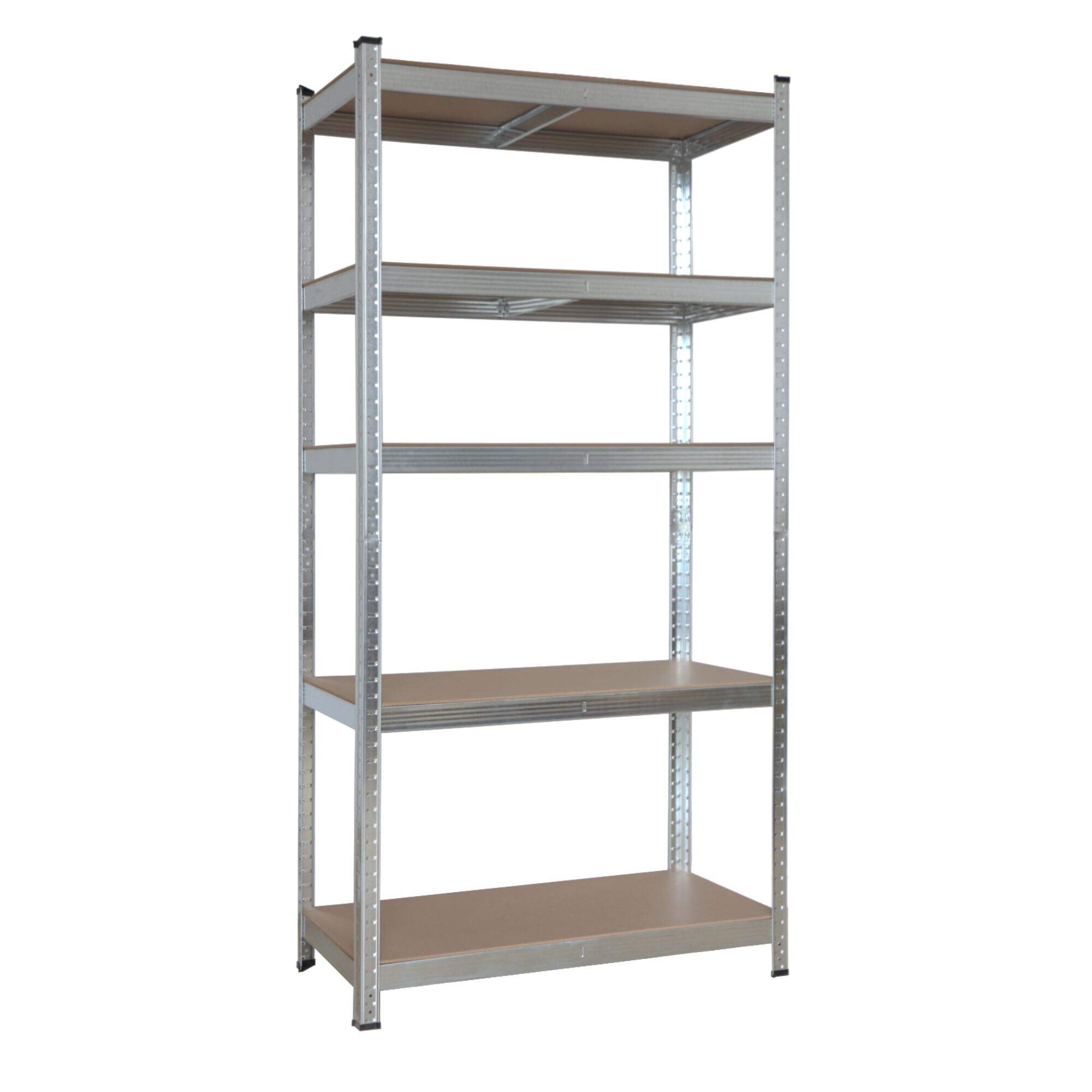 5-tier Adjustable Galvanized Shelves, Boltless Storage Shelving, Garage Utility Rack, for Warehouse Pantry Closet Kitchen