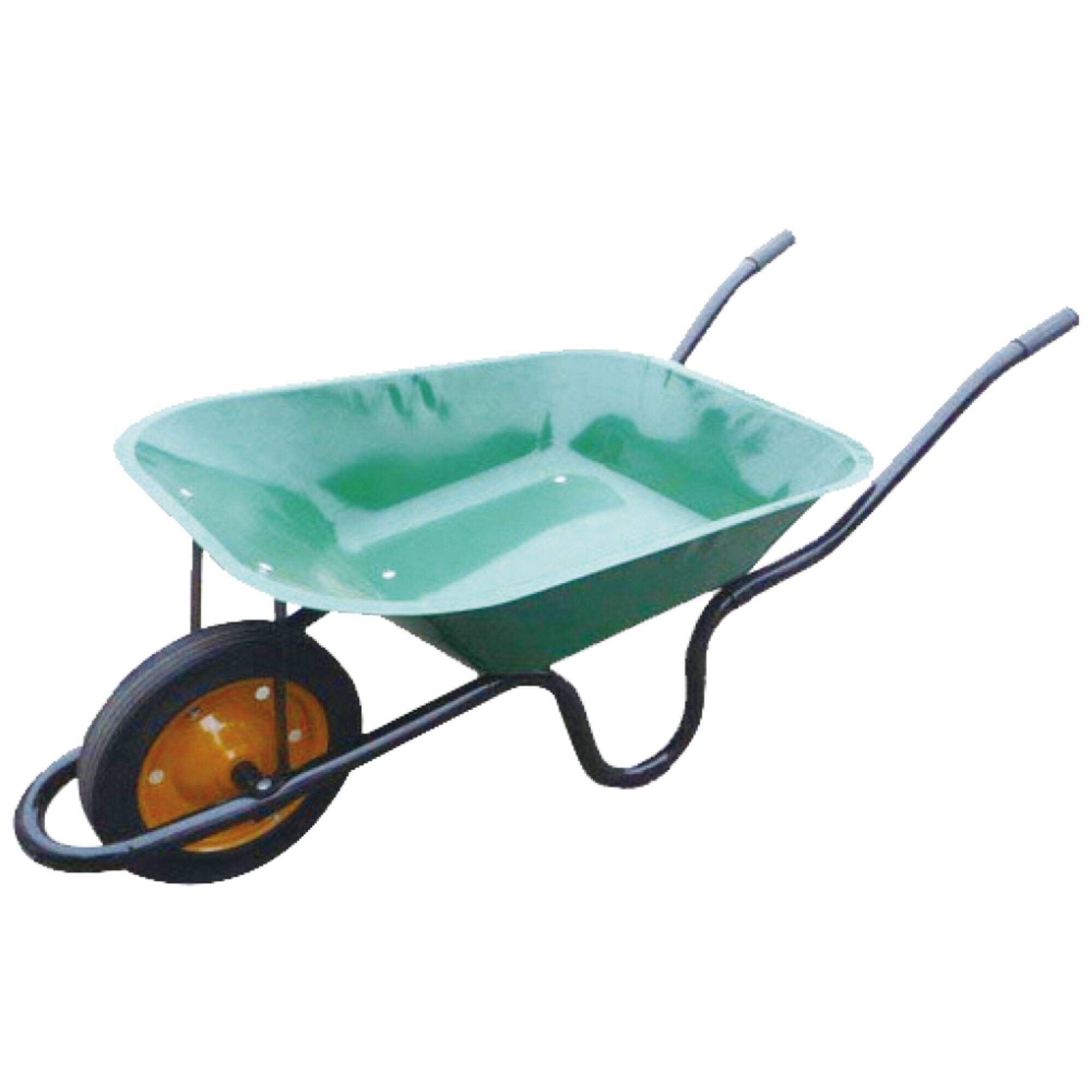 WB3806 Garden Wheelbarrow, Wheel Barrow, for Construction Building, with Steel Framed, 13x3 inch Solid Wheel