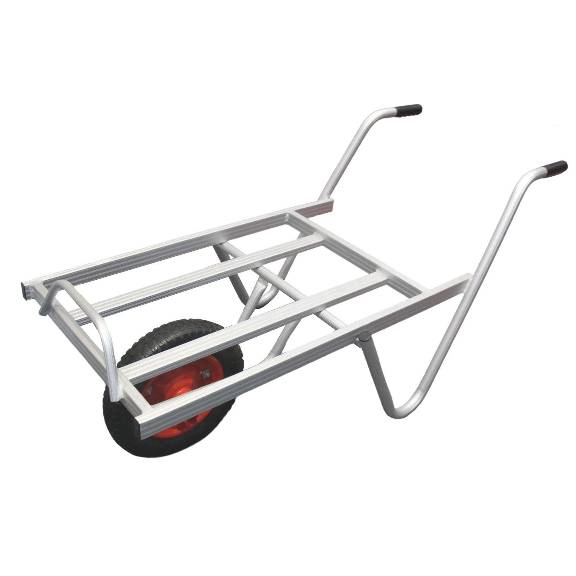 TC2403 Platform Aluminum Trolley, Hand Trolley Cart with 13x3 inch Pneumatic Tyre for Home Farming Garden
