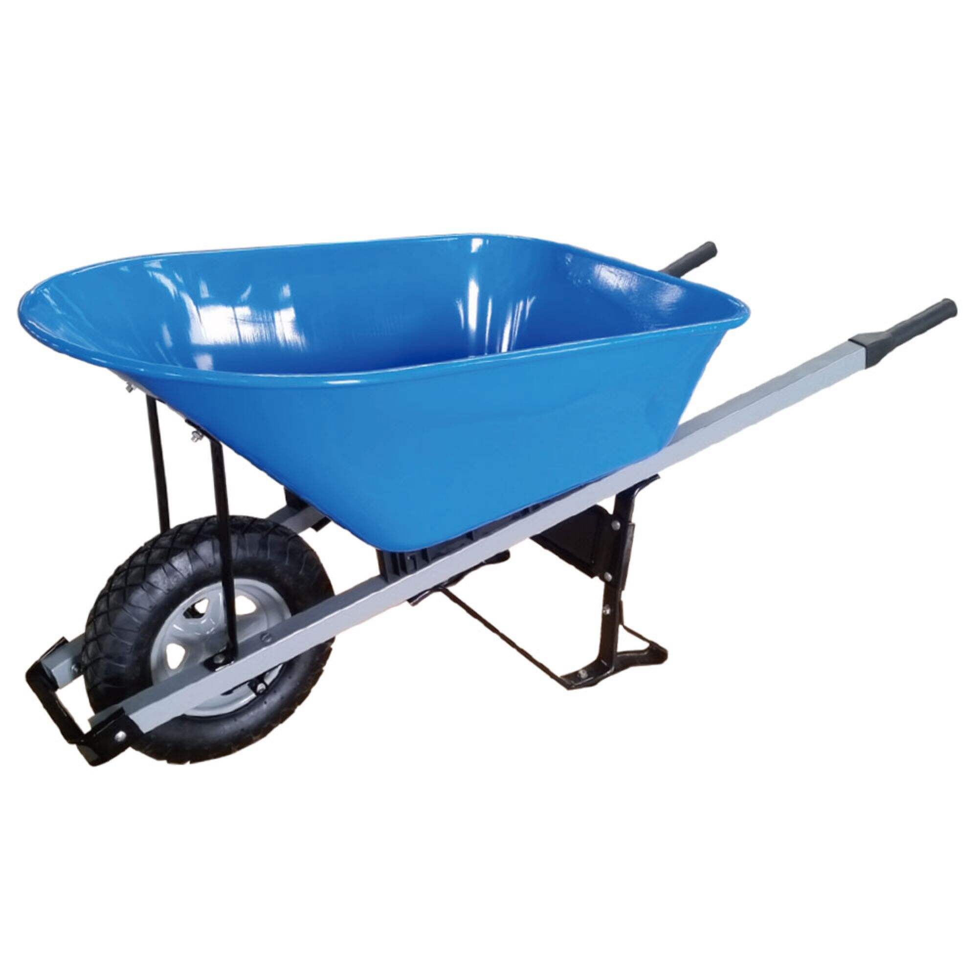 Brouette WH7214, brouette pour bâtiment de construction de jardin, avec roue en mousse PU 4.00-8