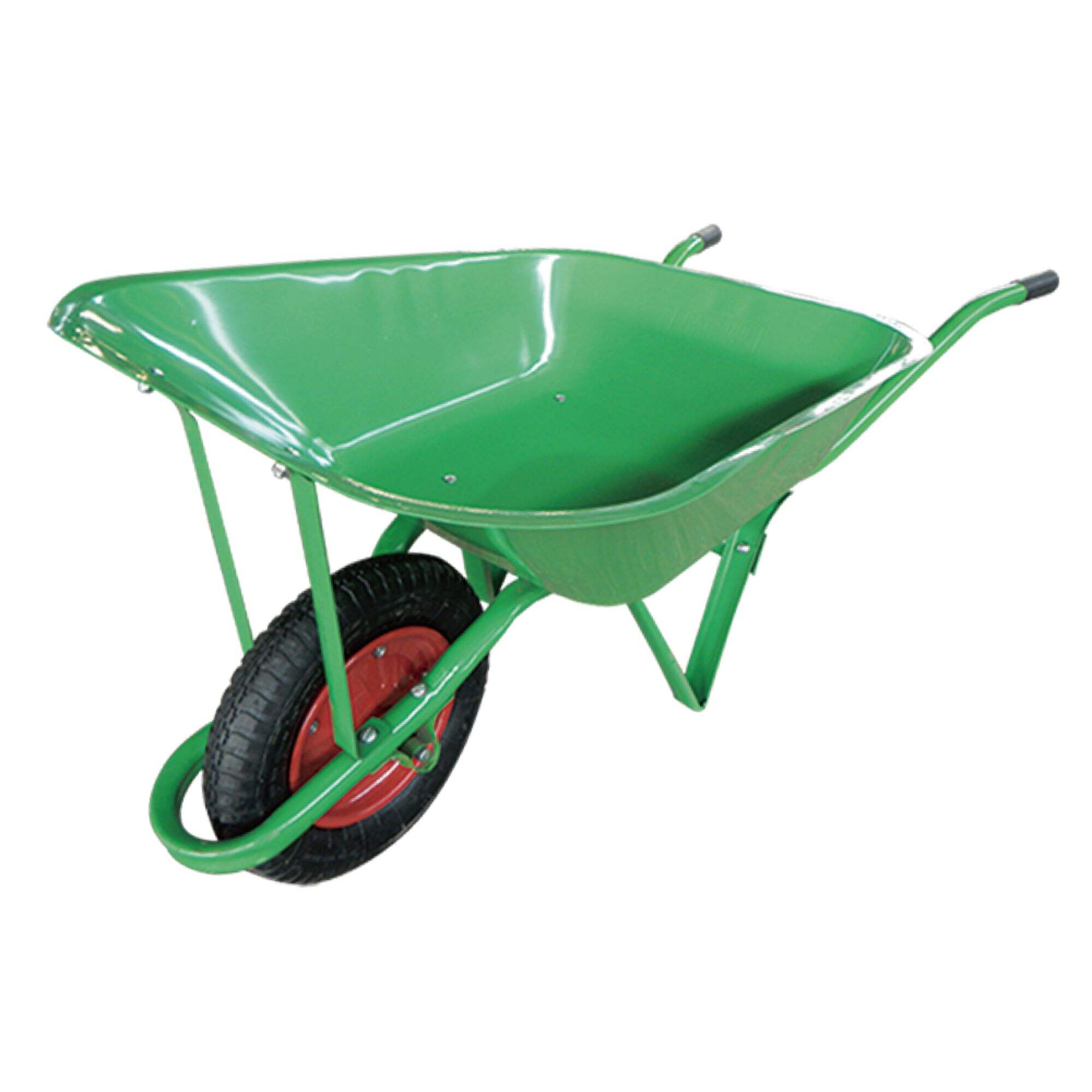 WB6502 Heavy Duty Nigeria Wheelbarrow, Wheel Barrow for Garden Construction Building, with 3.50-8 Pneumatic Wheel