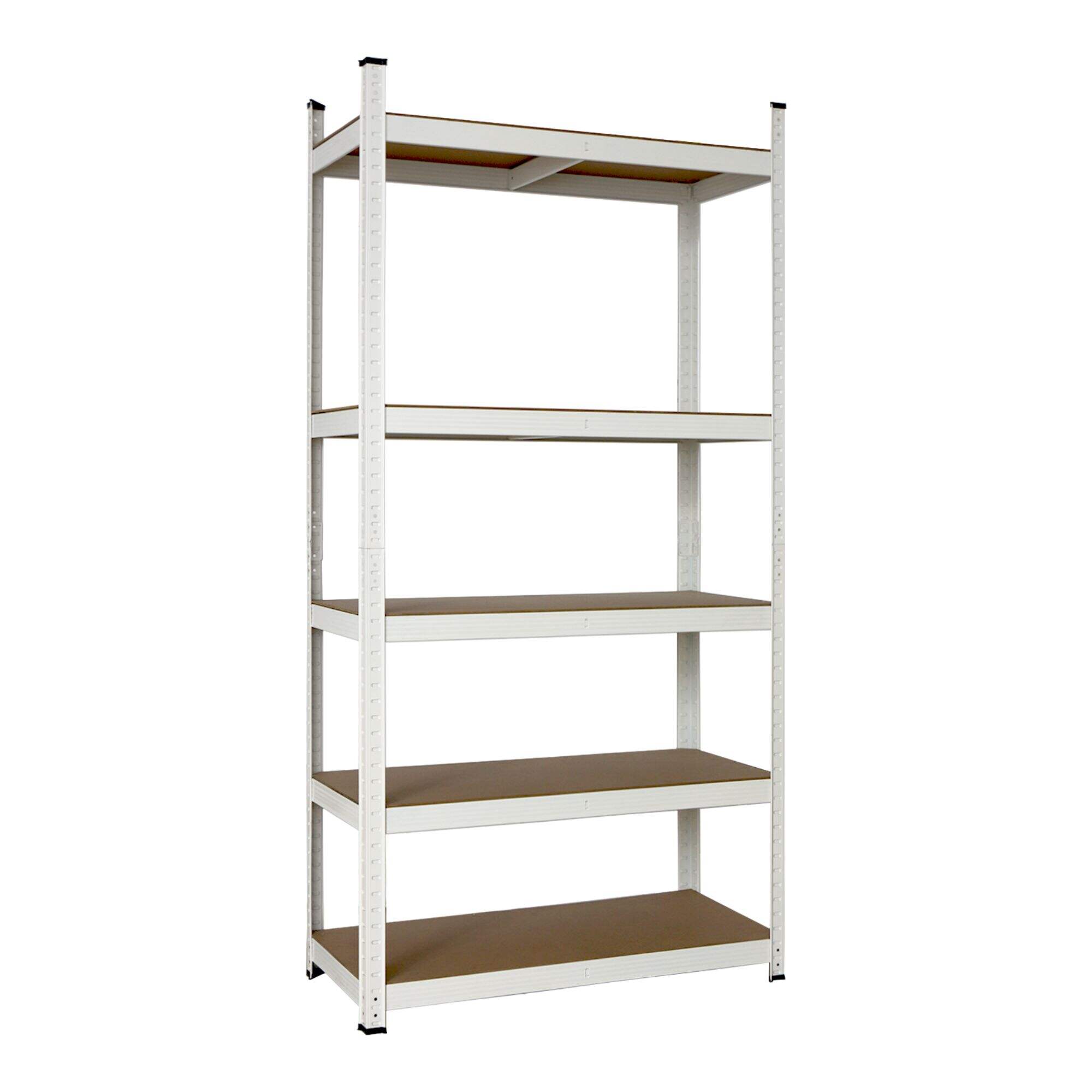 Adjustable Boltless Shelves, Utility Steel Shelving, Garage Storage Rack, for Warehouse Pantry Closet Kitchen, with 5 Tier Metal Frame