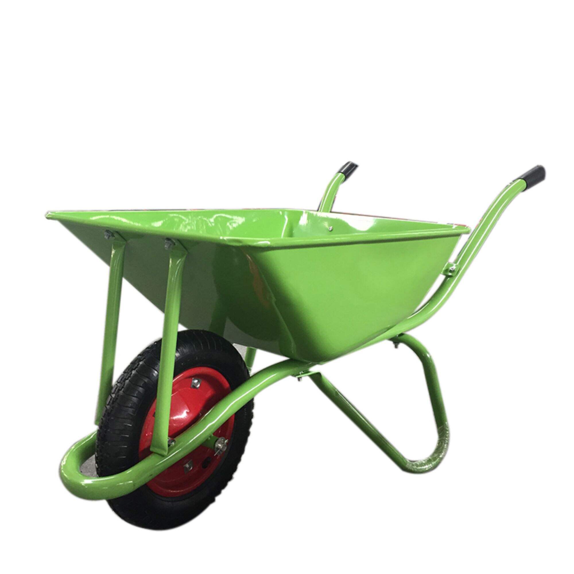 Brouette WB2206B, brouette, pour bâtiment de construction de jardin, avec cadre en acier, roue pneumatique 3.00-8