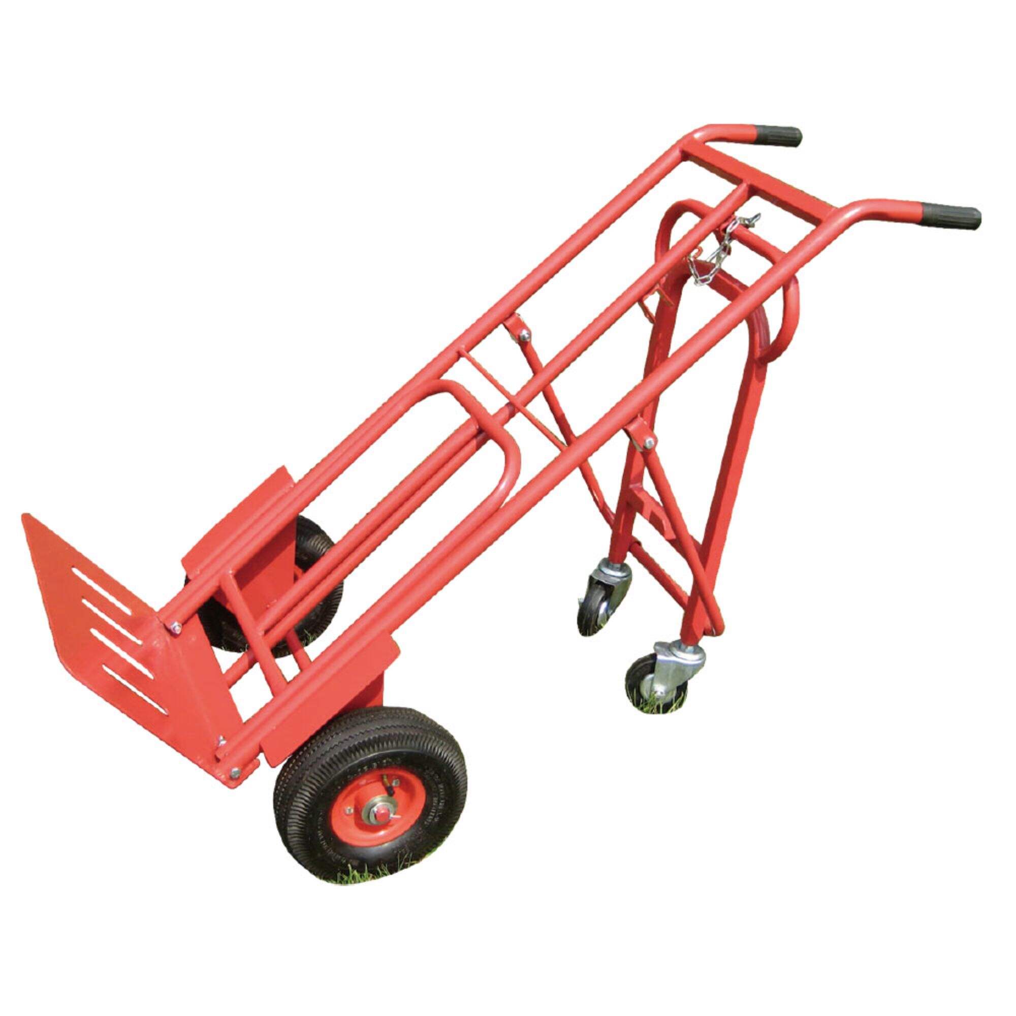 HT1824 Steel Hand Truck, Hand Dolly Cart Trolley, with 10x3.5 inch Pneumatic Wheel