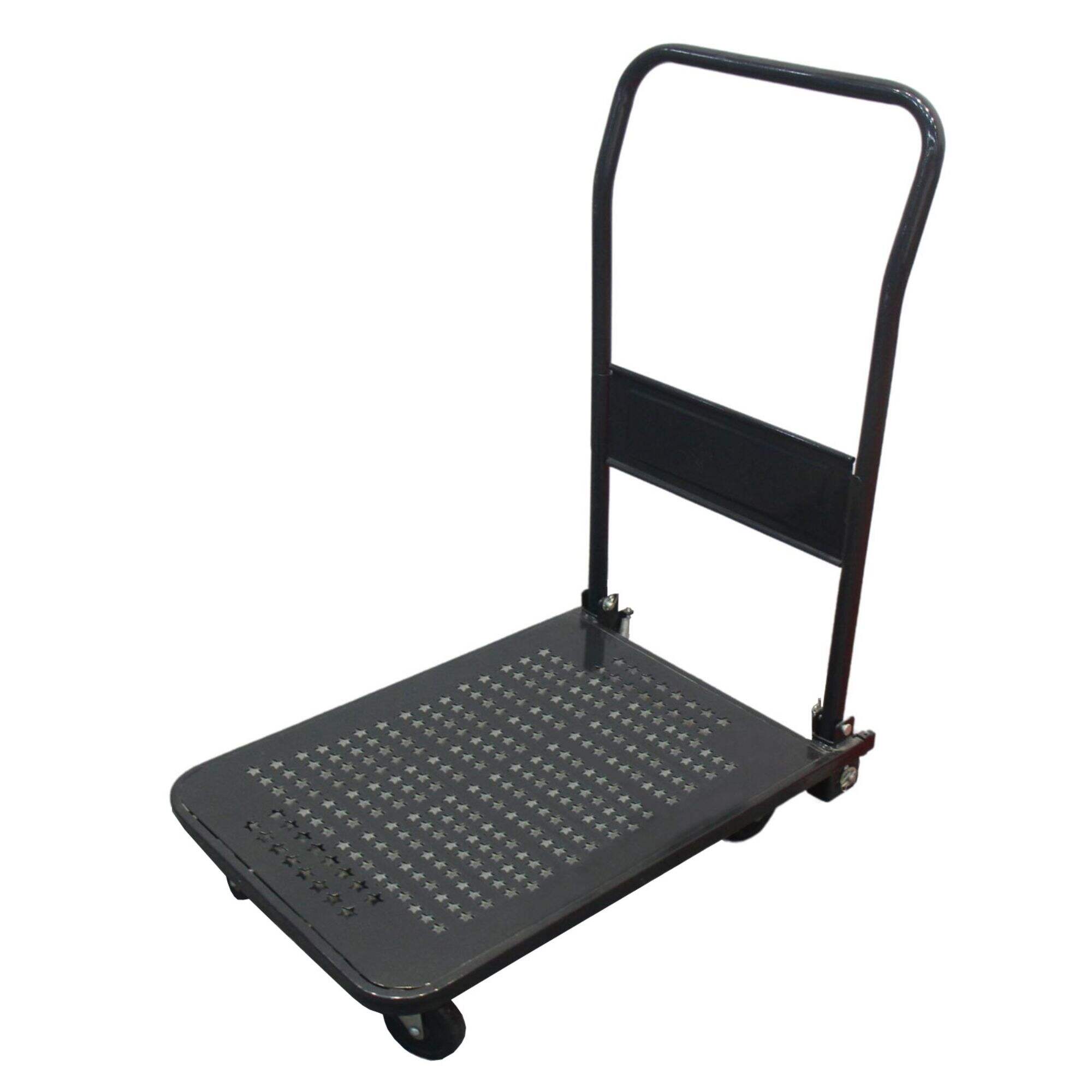 PH50B Platform Trolley Cart, Folding Flatbed Cart Dolly, Platform Hand Trolley Cart with 50kg Load, Lightweight Mesh