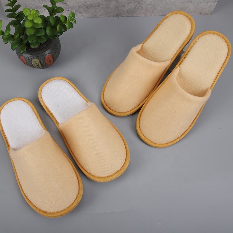 Custom Logo Sewing Label Luxury Disposable Comfortable Soft Spa Indoor Slipper Hotel supplier