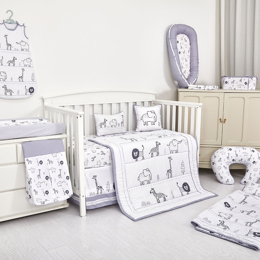 100% Cotton Organic Acceptable Animal Party Theme Nursing Crib Set Bedding Soft Baby Bedding Set factory