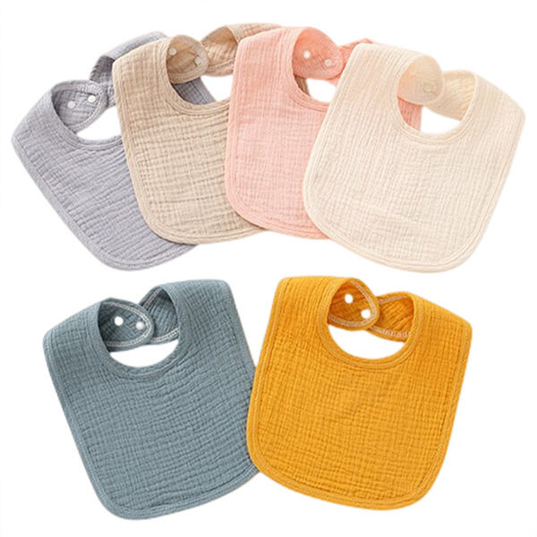 Durable and easy-to-clean muslin bibs for busy parents