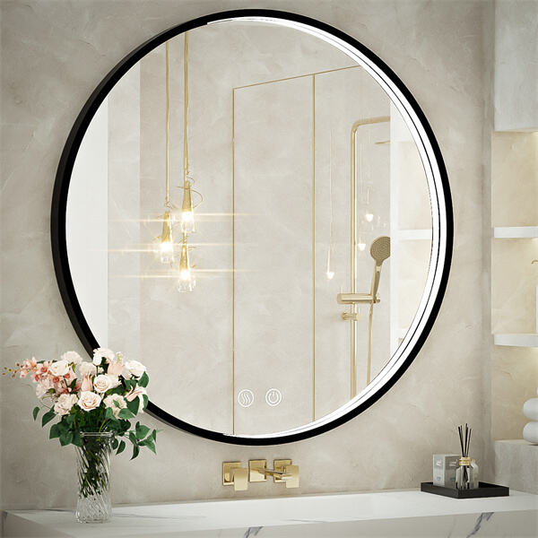 Utilisation du miroir mural LED pour salle de bain