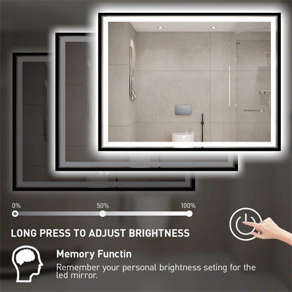 Verwendung großer beleuchteter Badezimmerspiegel