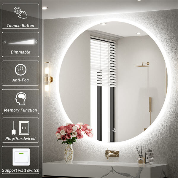 Safety with Vanity Mirror with Lights: