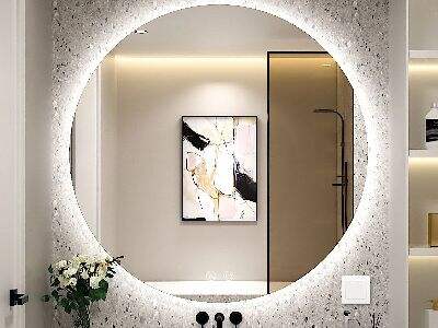 Say goodbye to mediocre bathroom lighting with a circle LED mirror