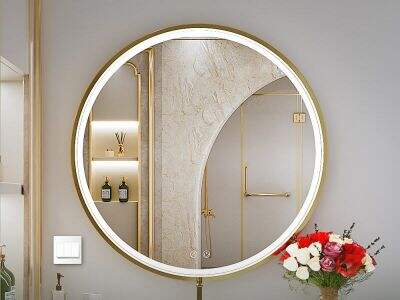 The Ultimate in Opulence: Gold-Framed Round Mirror like No Other