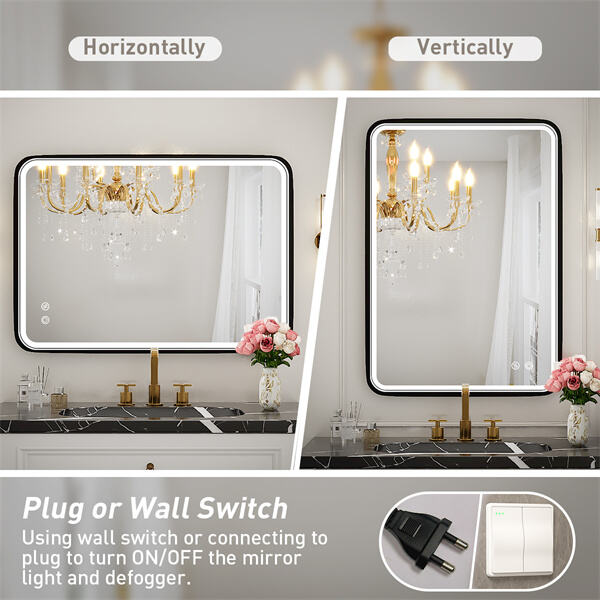 Wall Mount Lighted Vanity Mirror ကို အသုံးပြုခြင်း။