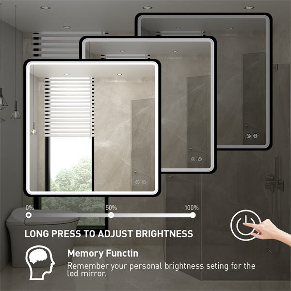 Safety of Large bathroom mirror with lights