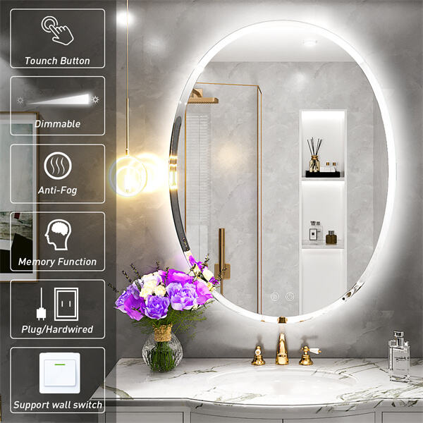 Utilizing the bathroom touch mirror