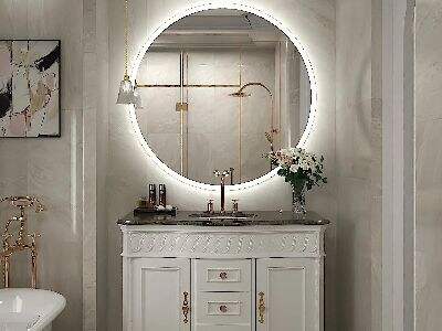 The perfect accessory for your bathroom or dressing room - a backlit circle mirror.