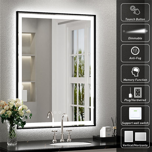 Utilization of Bathroom Round Mirror with Light