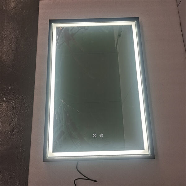 Safety inu00a0Touchscreen bathroom mirror