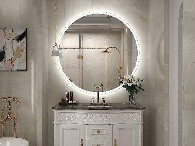 Indulge in the ultimate bathroom upgrade with a circle LED bathroom mirror