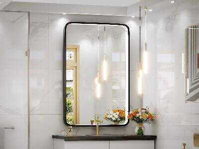 Top off your bathroom renovation with this dynamic and durable LED mirror.