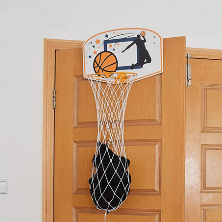Basketball hoop laundry hamper