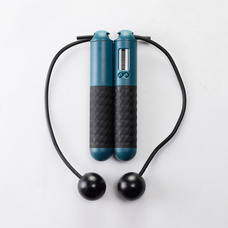 Smart Professional Wireless Ball Jump Rope Digital Counter Timer Calorie Burn Fitness Skipping Rope factory