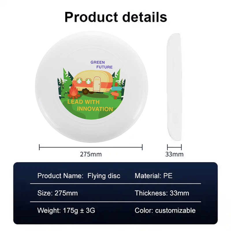 High Quality 175g PE Plastic Kids Adults Outdoor Camping Games Ultimate Frisbeed Flying Disc supplier