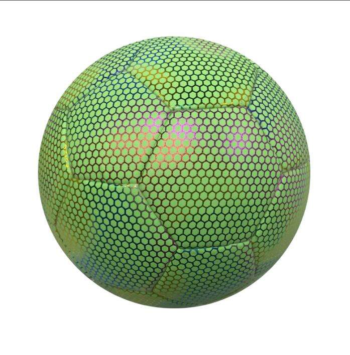 Ballon de football réfléchissant avec Logo personnalisé, ballon de football lumineux à lueur nocturne, taille 5, fournisseur de ballon de football brillant