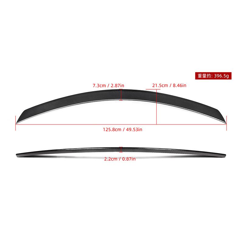 High Quality Dry Carbon Fiber Rear spoilers For Mercedes benz C Class W204 C204 COUPE 2007-2014 AMG Type Trunk Spoiler factory