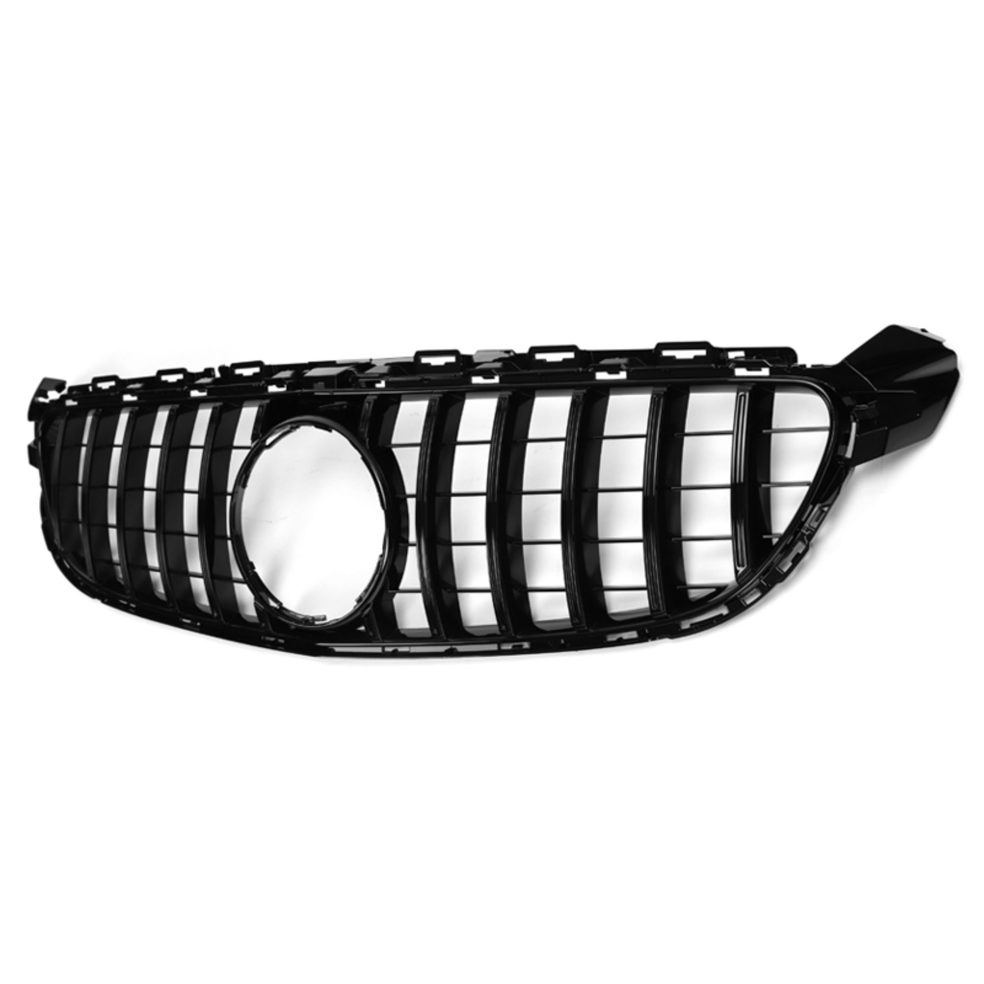 GT style ABS Car Front grill For Mercedes Benz C Class W205 C63 2015-2018 Glossy black front bumper grille