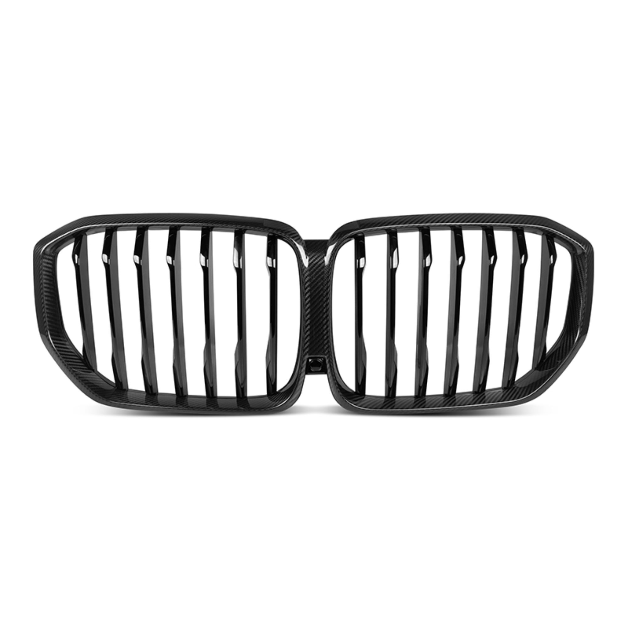 Untuk BMW X5 G05 2019 2020 Single line Dry Carbon fiber Front bumper grille