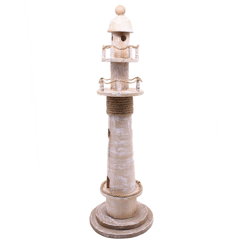 Mediterranean Style Natural Wood Lighthouse