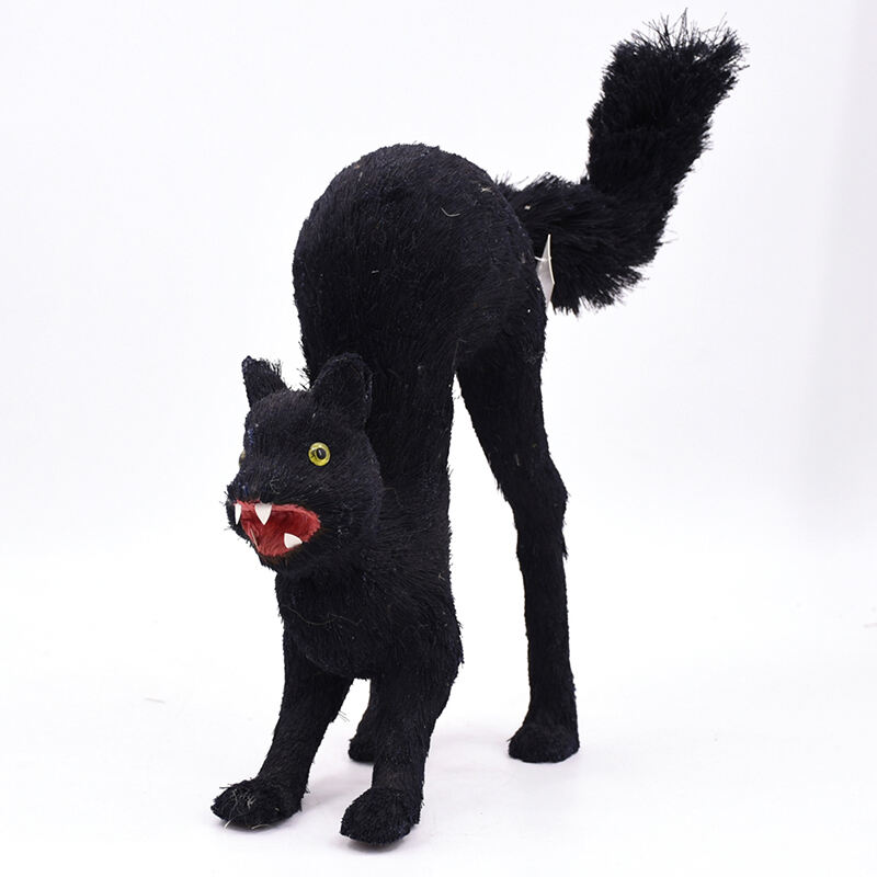 Halloween Sisal Black Cat Party Decoration