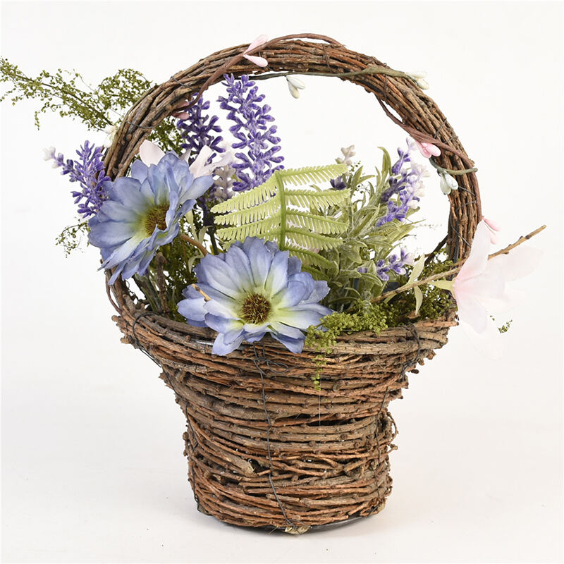 Artificial Flower Basket Table Home Decor