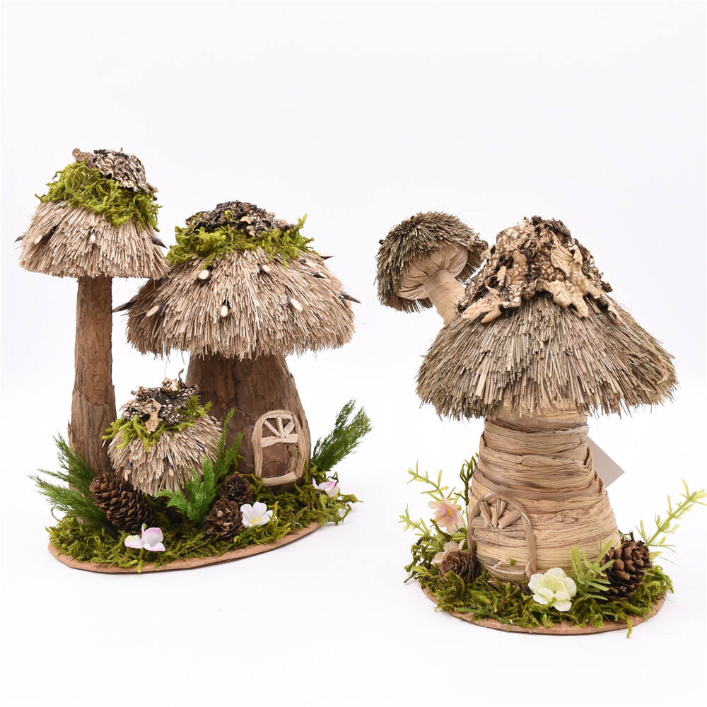 Natural Mushroom House With Moss