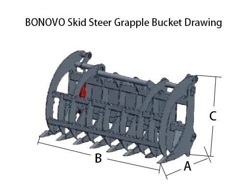 Grapple Bucket For Skid Steer | Skid Steer Grapple Attachment Supplier