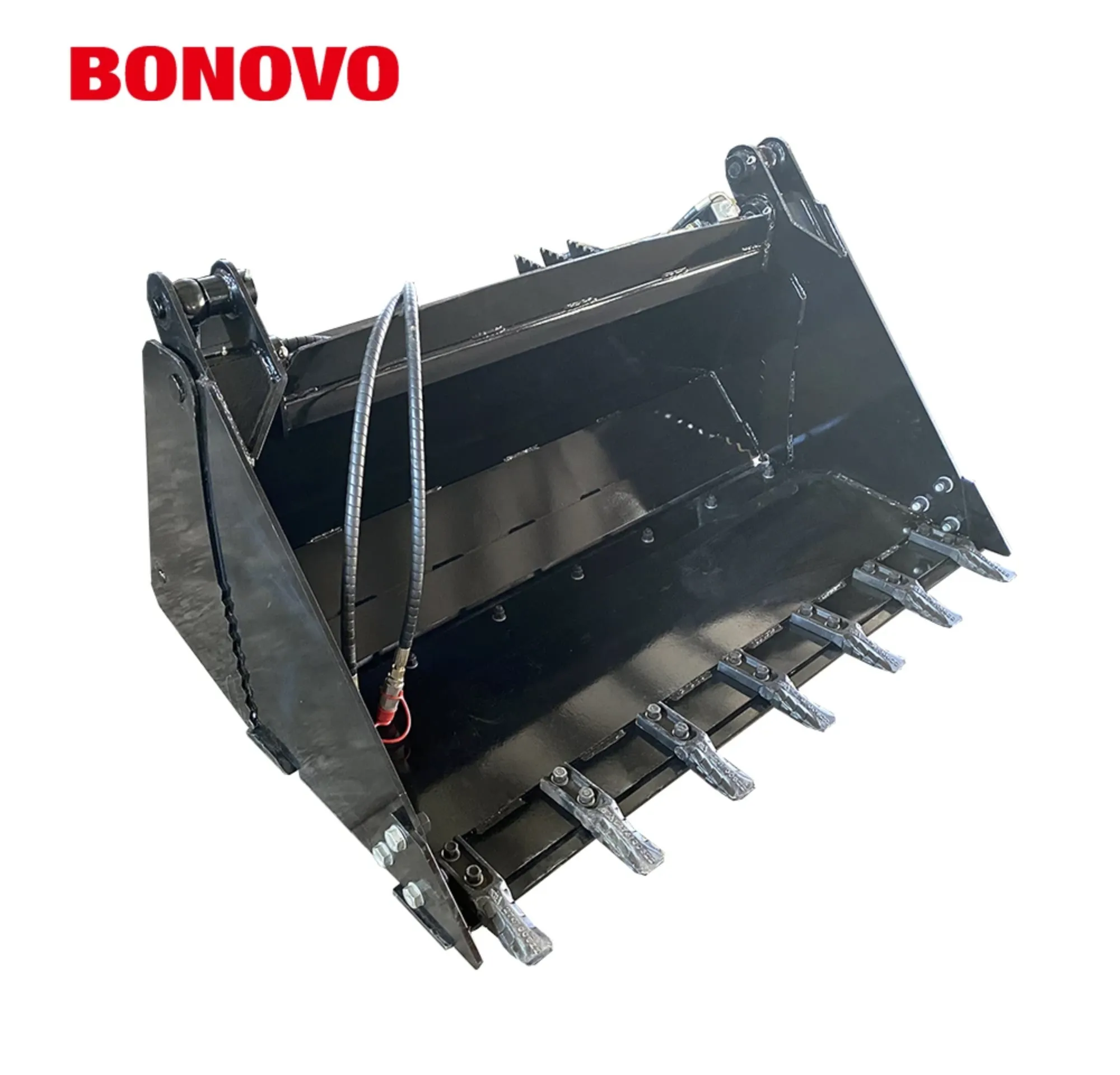 BONOVO 72 Inch Skid Steer 4 in 1 Bucket with Tooth