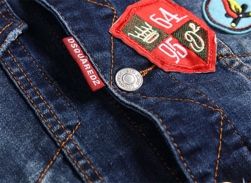 2023 Custom High Quality Fashion Fall Casual Vintage Ripped Blue Man Men's Jackets Denim Mens Jean Jacket manufacture