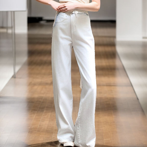 Innovation i lave hofte hvide jeans