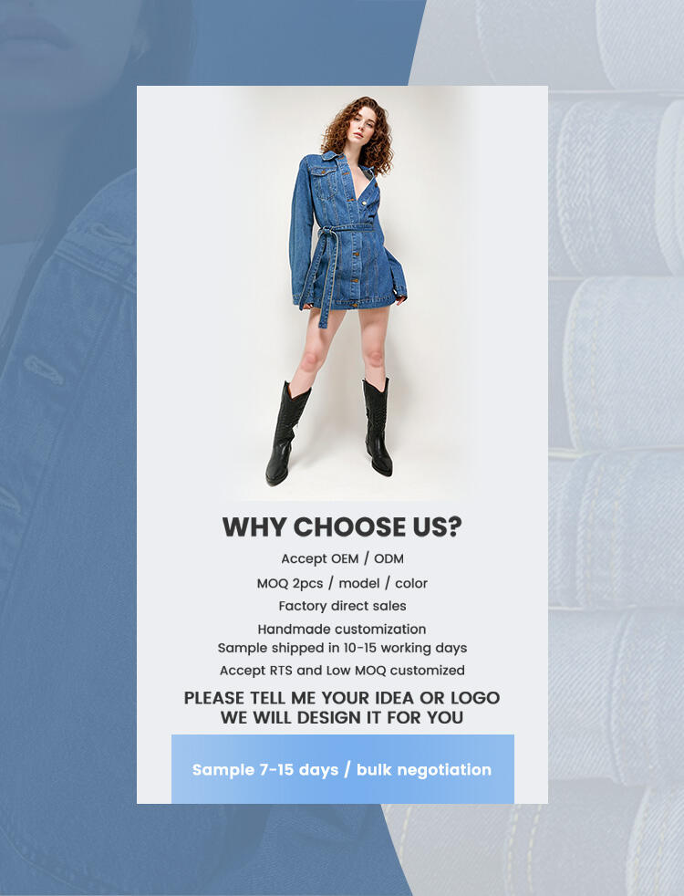 Custom wholesale 2024 Spring summer Women's Stitching Lapel Shirt Dresses Women Casual Clothing Sexy Denim Shirt Dress supplier