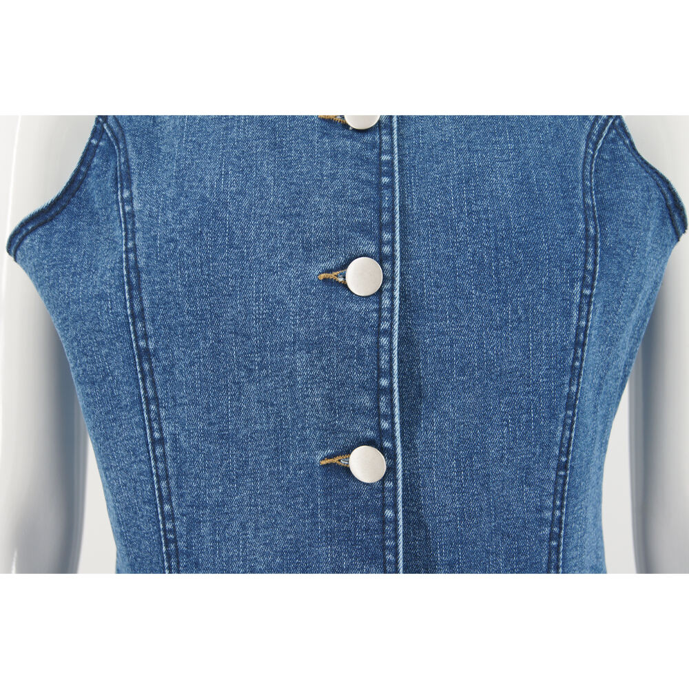 High Waist Denim Dress Summer Casual Neck Dress Fashion Sexy Tight Mini Skirts Denim Skirt for Women manufacture