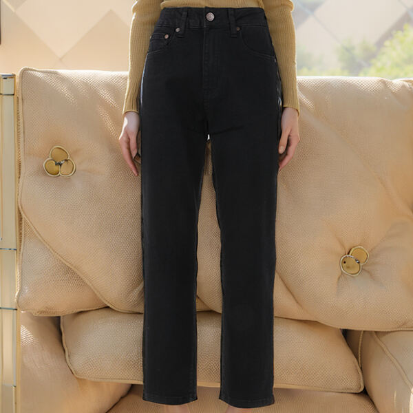 Tryggja Black Baggy Jeans fyrir konur